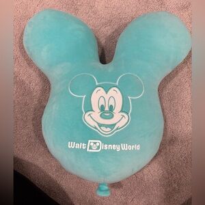 Disney Parks Teal Mickey Mouse balloon pillow
